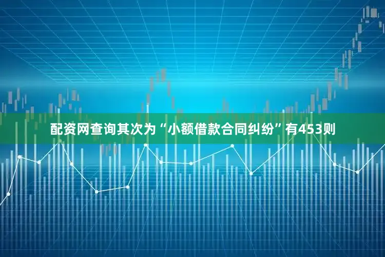 配资网查询其次为“小额借款合同纠纷”有453则